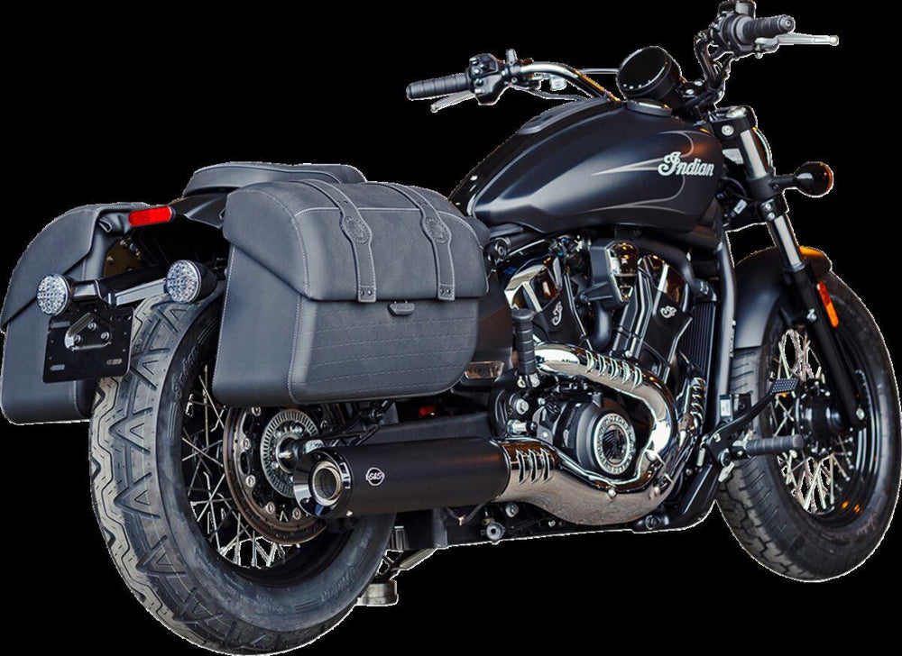S&S Cycle Grand National Silencers For Indian 101 Scout 1250 ABS 2025-2026 - Guardian Black