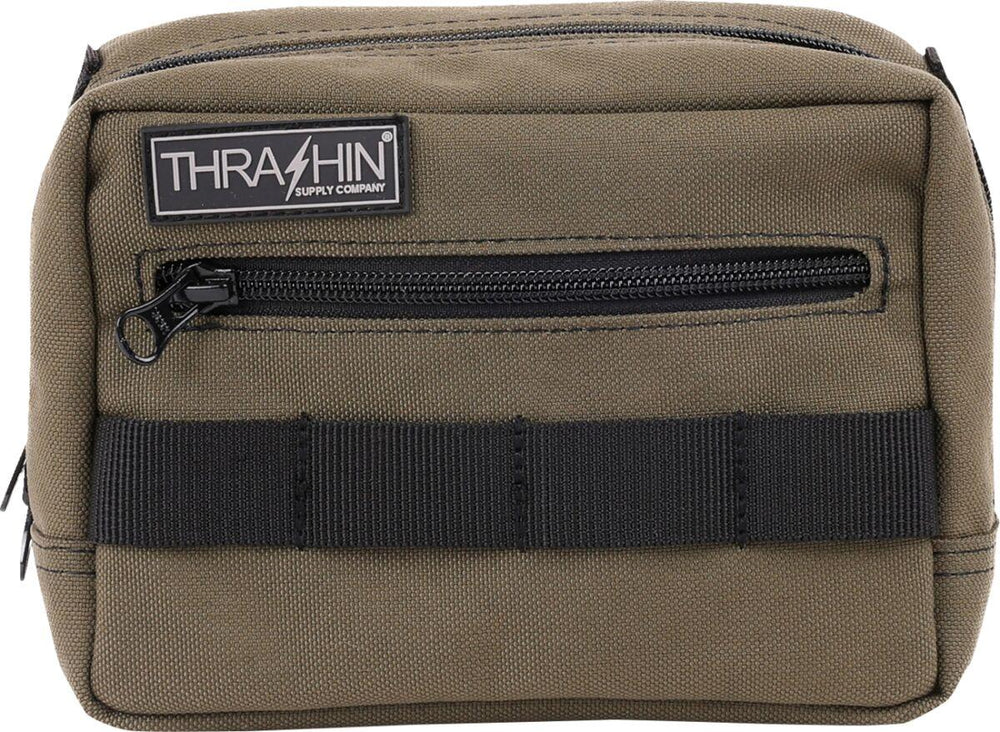 Thrashin Supply Co Handlebar Bag Handlebar Green/Orange - 12.5cm (5") x 17.5cm (7") x 8.26cm (3-1/4")