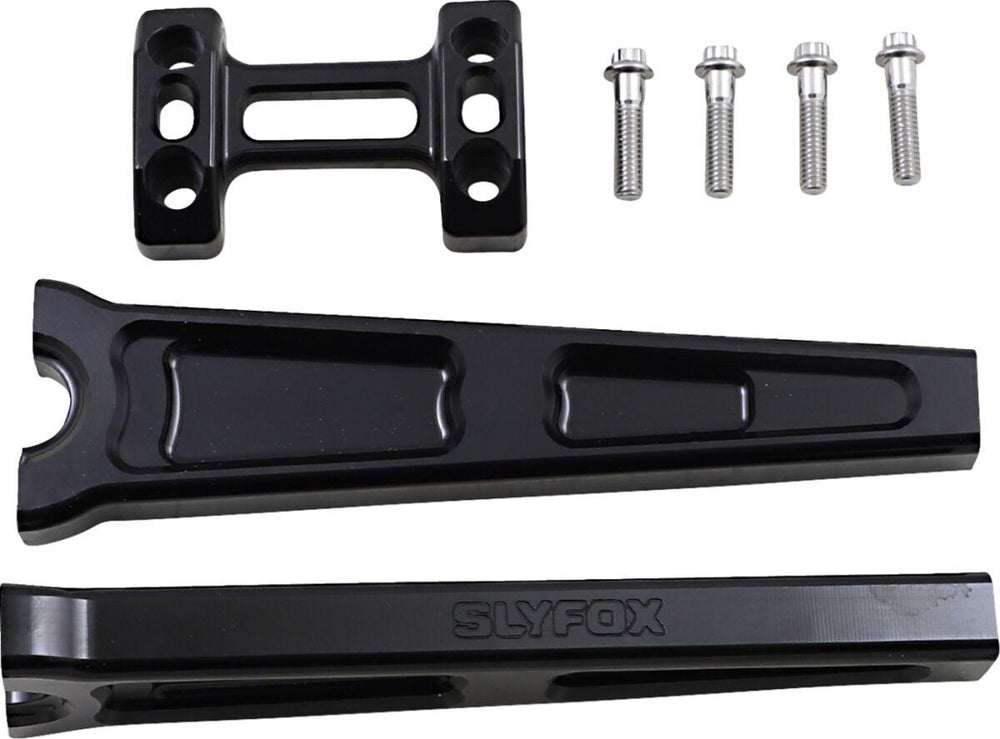 Slyfox Handlebar Riser Kit 10" x 1" - Aluminum - Black
