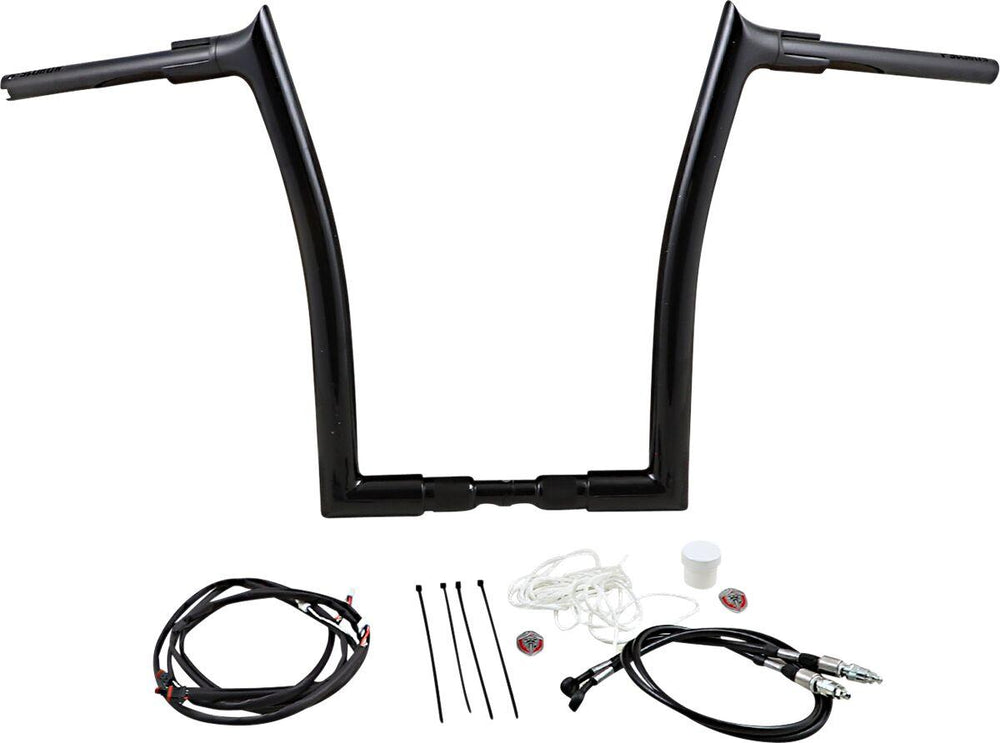 Fat Baggers Inc. 1-1 2" EZ Install Pointed Top Handlebar Kit For Harley Davidson FLHR 1690 2016 - Black