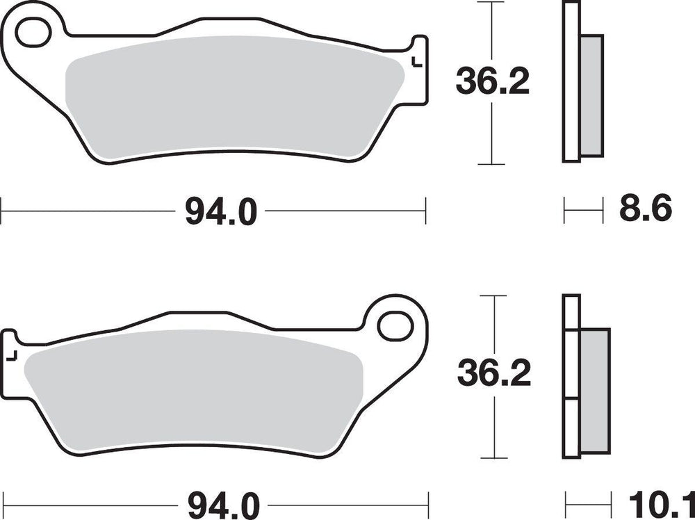 SBS LS Street Excel Sintered Rear Brake Pads For BMW K 1200 R 2005-2008