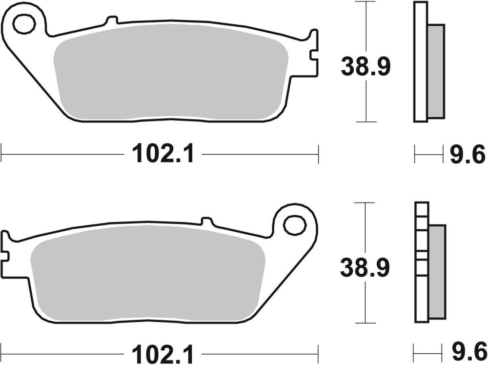 SBS HF Street Ceramic Organic Rear Brake Pads For Triumph Adventurer 900 1996-2001