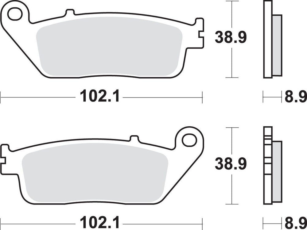 SBS MS Maxi Sintered Rear Brake Pads For Honda FJS 400 2006-2008