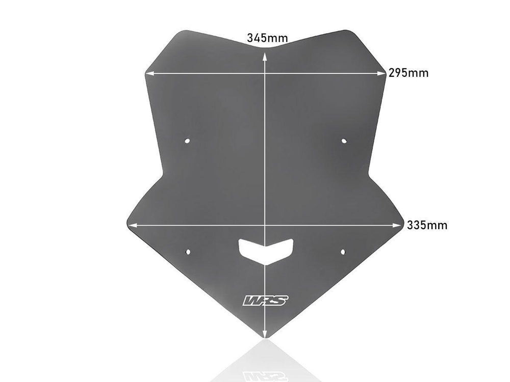 WRS Windscreen For Yamaha MT-10 ABS 2016-2021 34.5 cm (13-1/2") - Dark Smoke