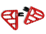 Heinz Bikes Mini Floorboard Footpegs For Harley Davidson FLD 1690 2012-2013 Fit Front Or Rear - Red