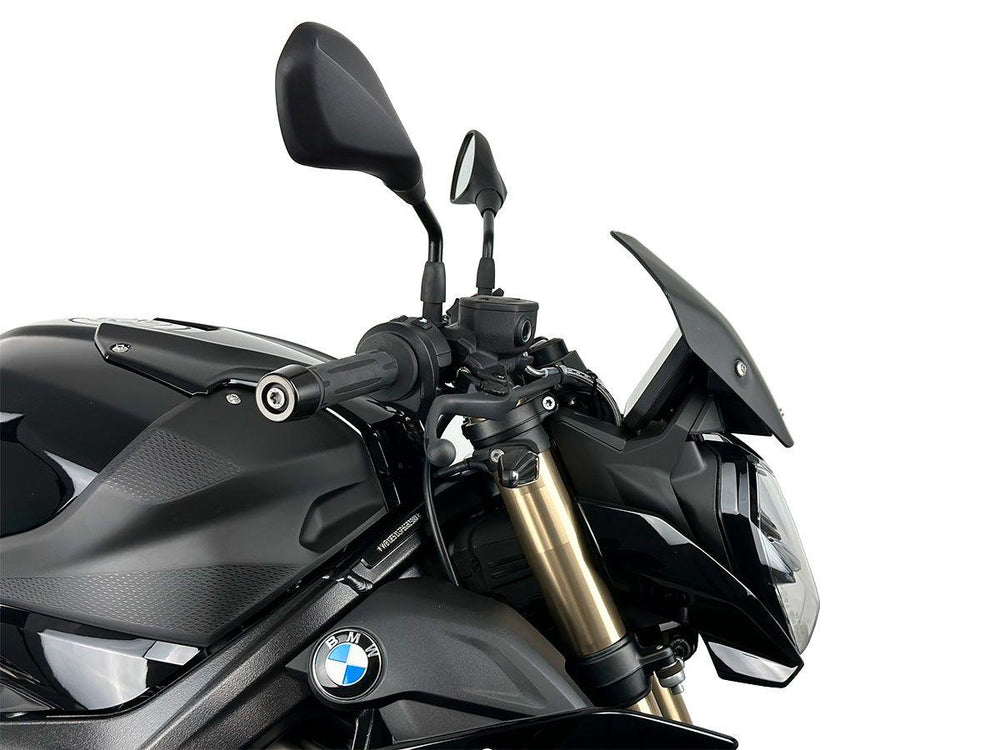 WRS Windscreen For BMW S 1000 R ABS 2022-2024 25 cm (9-7/8") - Black