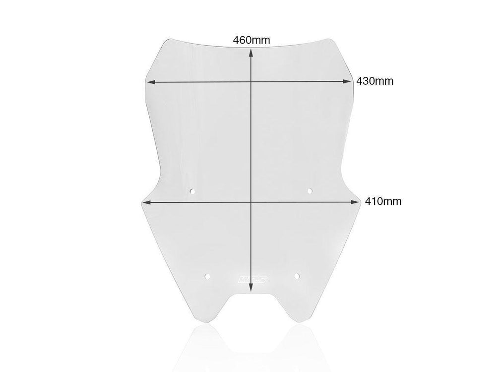 WRS Windscreen For BMW R 1200 RS ABS 2015-2018 46 cm (18-1/8") - Clear