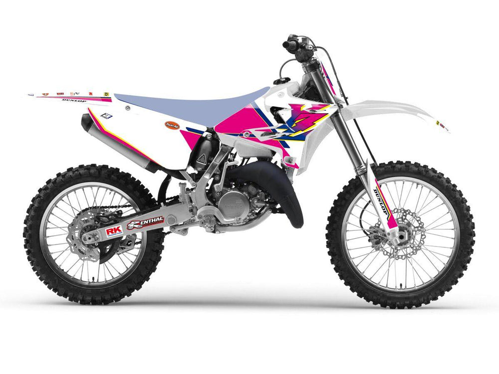 Blackbird Retro Graphics Kit For Yamaha YZ125 2002-2021 - Pink/White