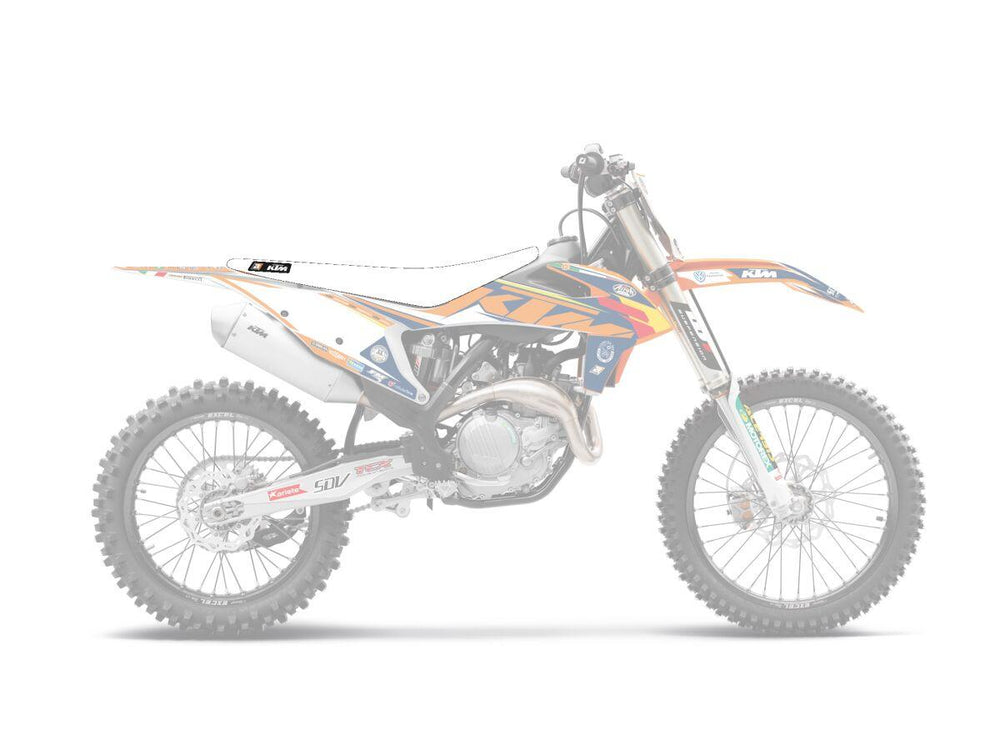 Blackbird Zebra Seat Cover For KTM  EXC150 TPI 2020-2023 - Black/Orange