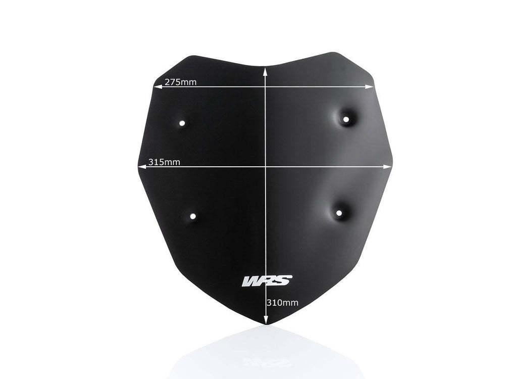 WRS Windscreen For BMW S 1000 XR 2015-2019 31 cm (12-1/4") - Black