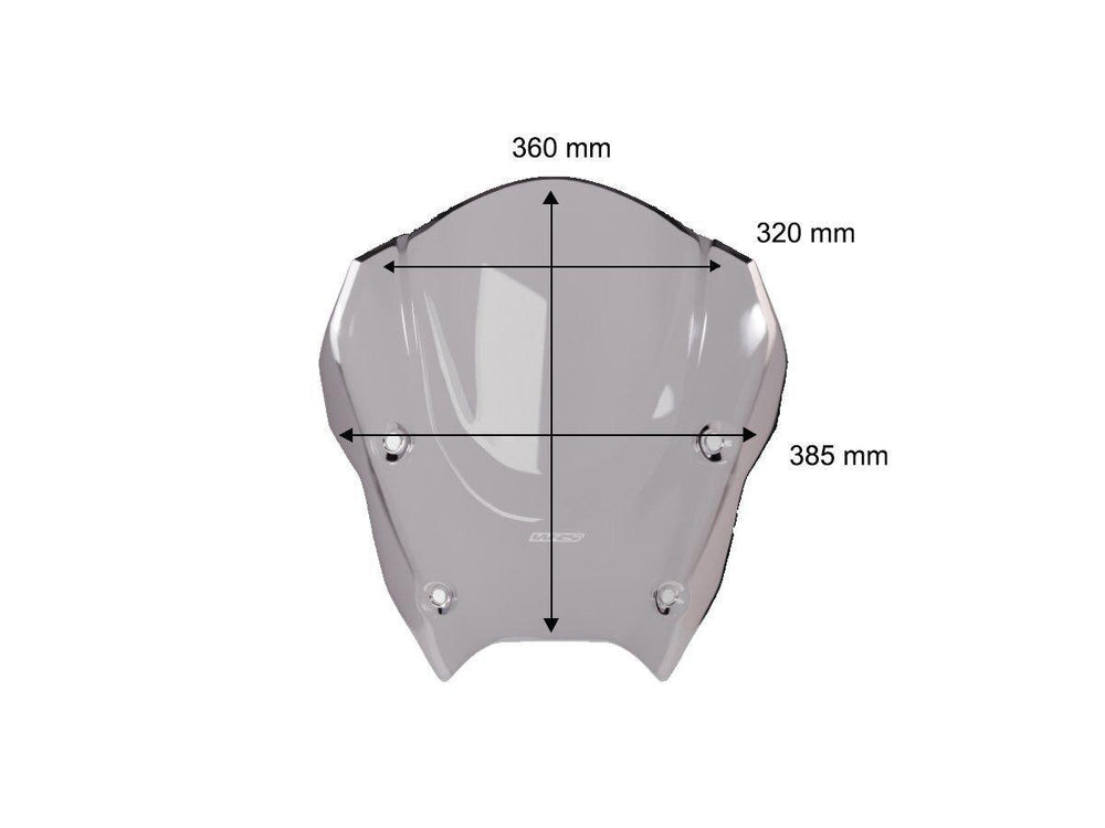 WRS Windscreen For BMW R1300RS 2025-2026 36cm (14-1/4") - Clear