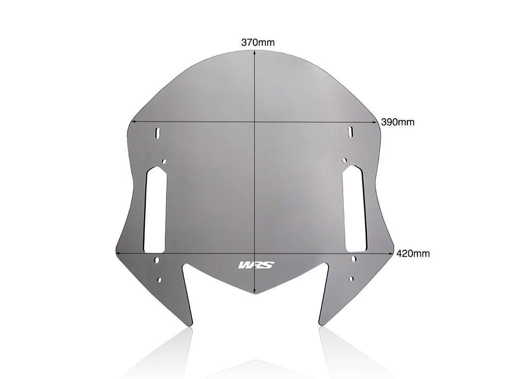 WRS Windscreen For Yamaha XP 530 T-Max ABS 2017-2019 37 cm (14-1/2") - Dark Smoke