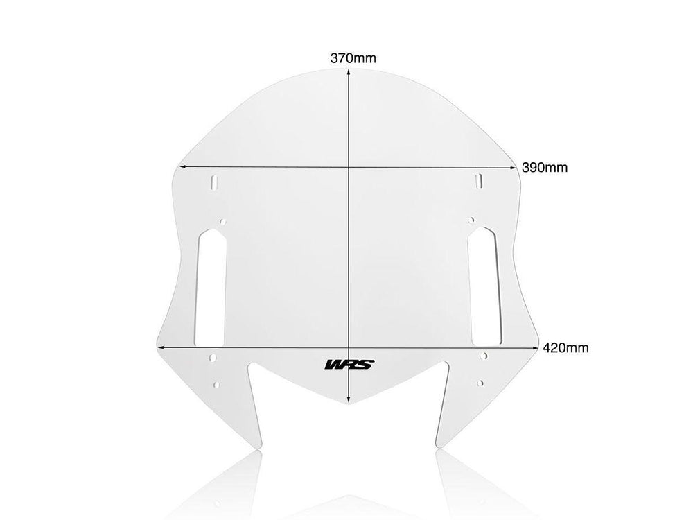 WRS Windscreen For Yamaha XP 530 T-Max ABS 2017-2019 37 cm (14-1/2") - Smoke