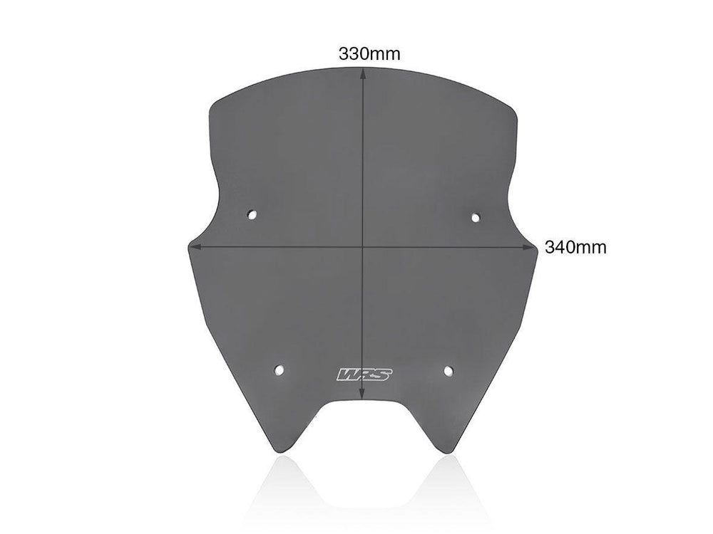 WRS Windscreen For BMW R 1200 RS ABS 2015-2018 33 cm (13") - Dark Smoke