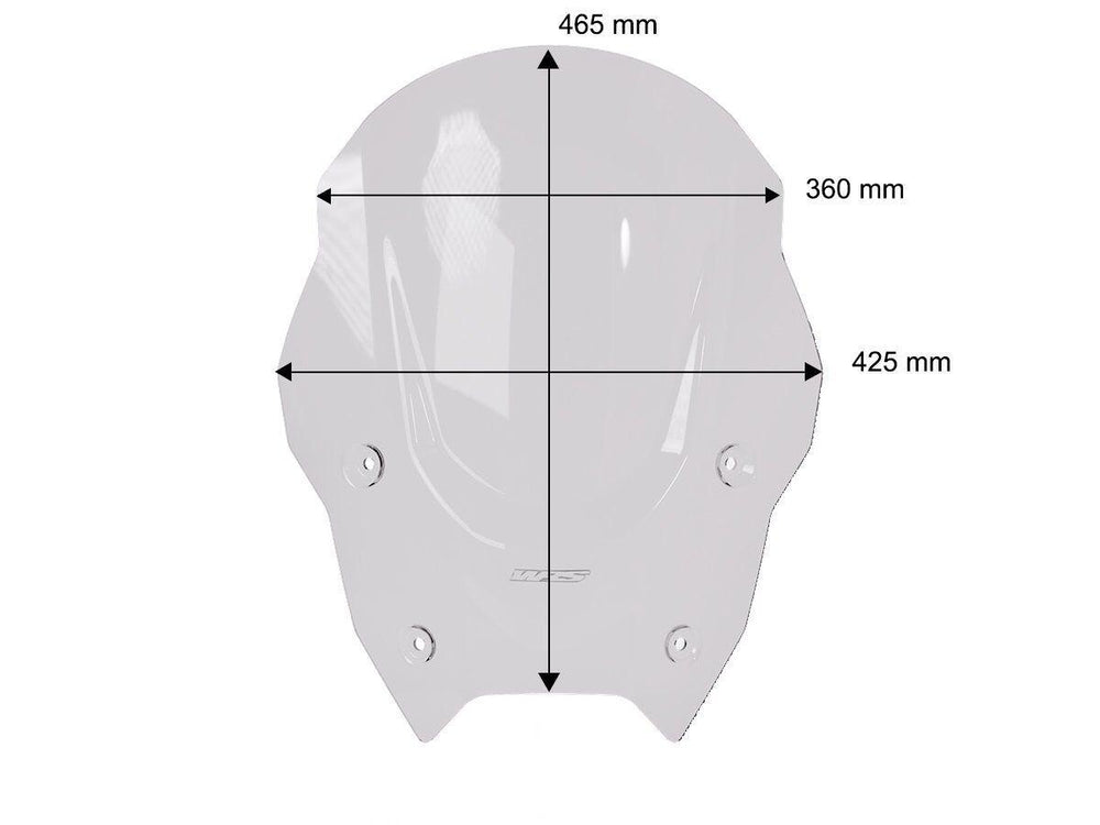 WRS Windscreen Touring BMW R1300RS 2025-2026 46.5 cm (18-1/4") - Smoke