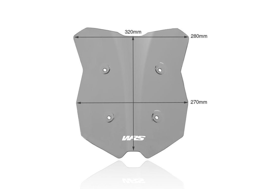 WRS Windscreen For KTM Super Duke 1290 GT ABS 2019-2024 32 cm (12-1/2") - Dark Smoke