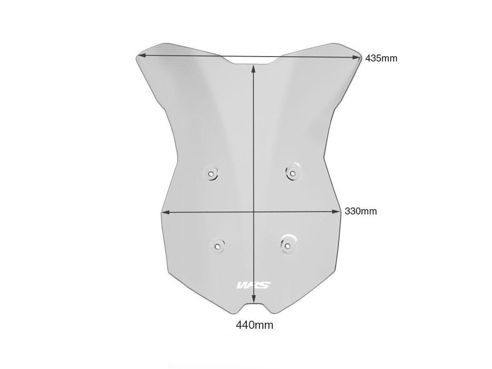 WRS Windscreen For KTM Super Duke 1290 GT ABS 2019-2024 44 cm (17-3/8") - Smoke