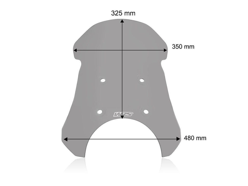 WRS Windscreen For Royal Enfield Himalayan 450 ABS 2024-2025 32.5 cm (12-3/4") - Smoke