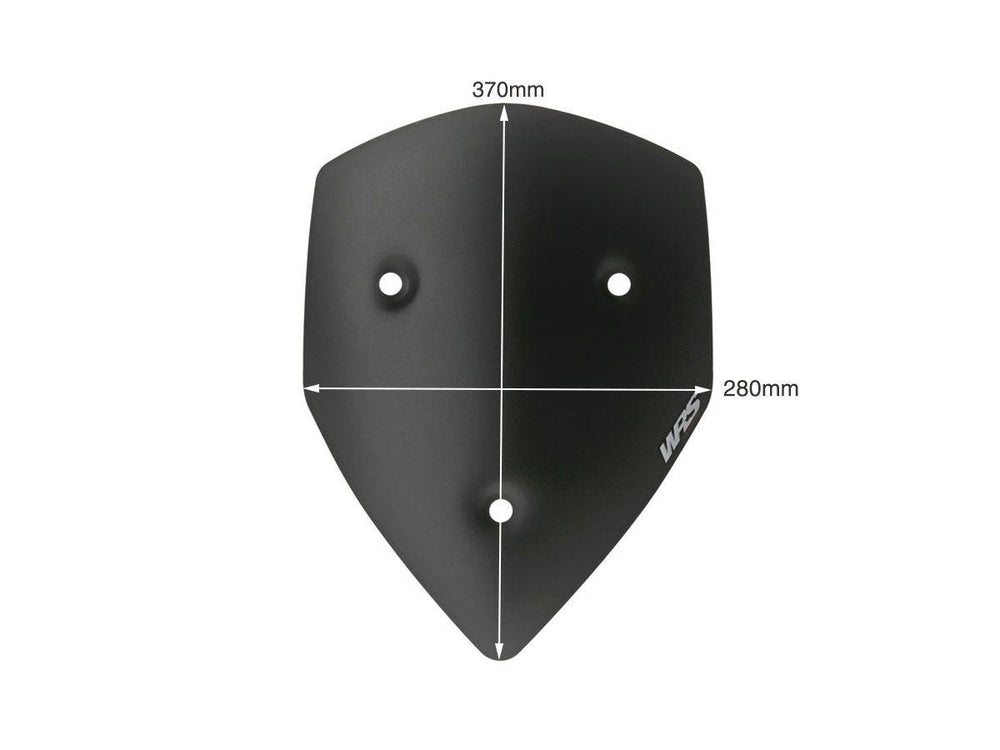 WRS Windscreen For Ducati MultiStrada 1200 2010-2012 37 cm (14-1/2") - Black