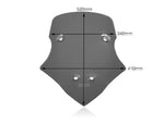 WRS Windscreen For Ducati MultiStrada V4 1200 ABS 2022-2025 52 cm (20-1/2") - Dark Smoke