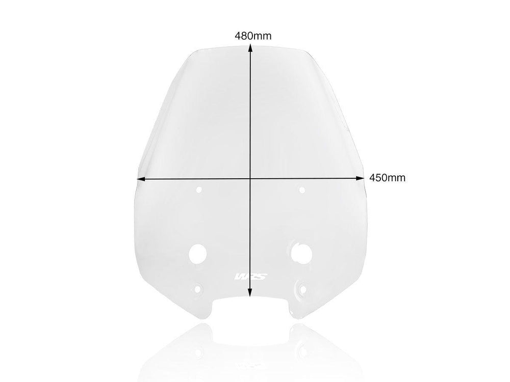 WRS Windscreen For Kawasaki KLZ 1000 ABS 2019-2024 - Clear