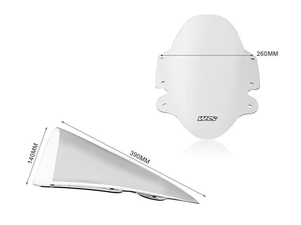 WRS Windscreen For Triumph Speed Triple 1200 RR ABS 2022-2024 39 cm (15-3/8") - Clear