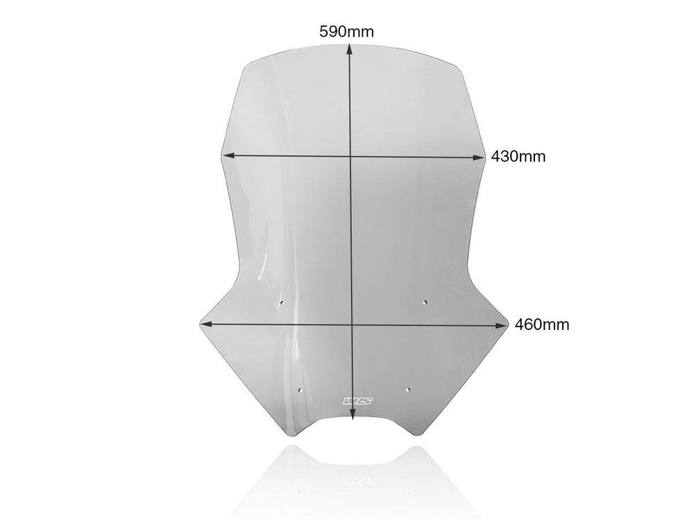 WRS Windscreen for Scooter For Honda NSS 750 ABS 2021-2024 59 cm (23-1/4") - Smoke