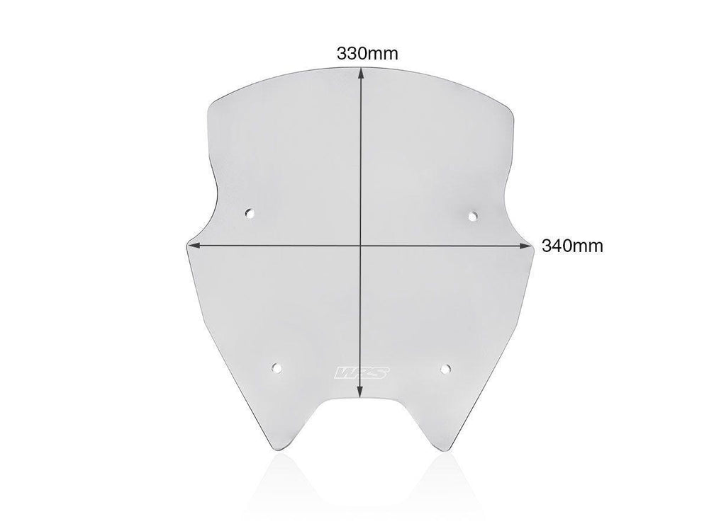 WRS Windscreen For BMW R 1200 RS ABS 2015-2018 33 cm (13") - Clear