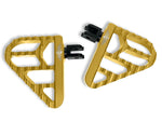 Heinz Bikes Mini Floorboard Footpegs For Harley Davidson FLD 1690 2012-2013 Fit Front Or Rear - Gold