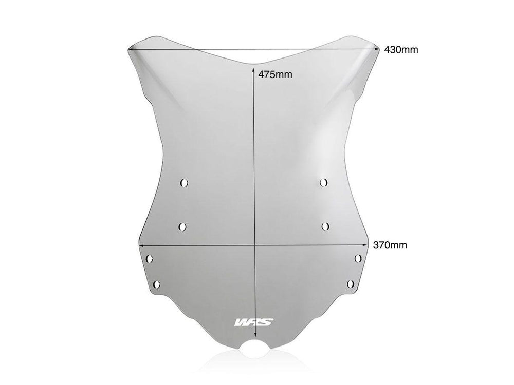 WRS Windscreen For Benelli TRK 502 ABS 2017-2023 47.5 cm (18-3/4") - Smoke