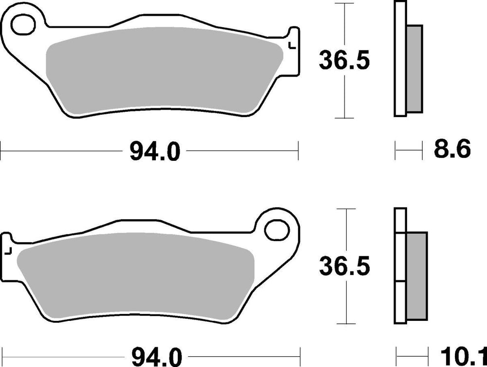 SBS HF Street Ceramic Organic Rear Brake Pads For BMW K 1200 R 2005-2008