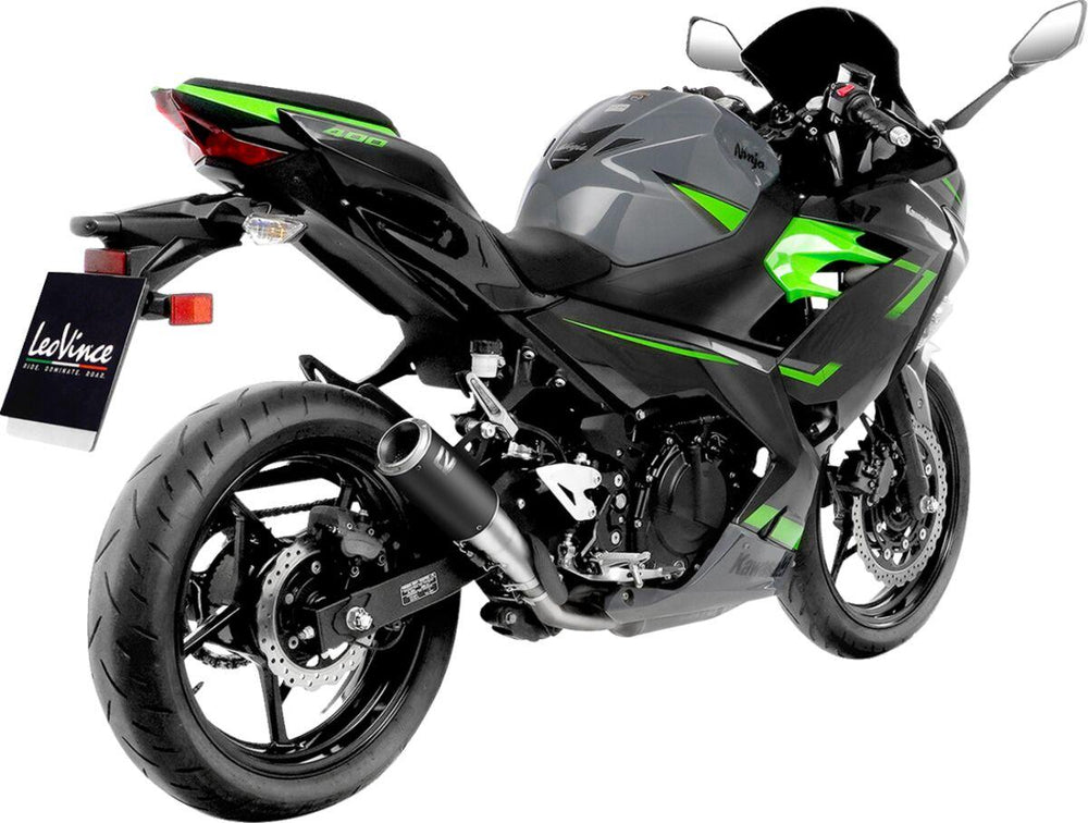 LeoVince Muffler For Kawasaki EX 400 2018-2022 - Matte Black