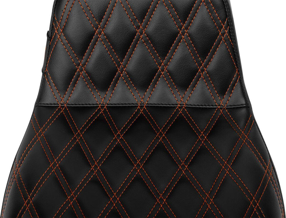 LE Pera Tailwhip Daddy Long Legs Seat For Harley Davidson FLHX 1750 ABS 2023 Double Diamond - Black/Orange