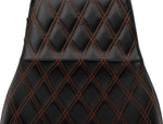 LE Pera Tailwhip Daddy Long Legs Seat For Harley Davidson FLHX 1750 ABS 2023 Double Diamond - Black/Orange