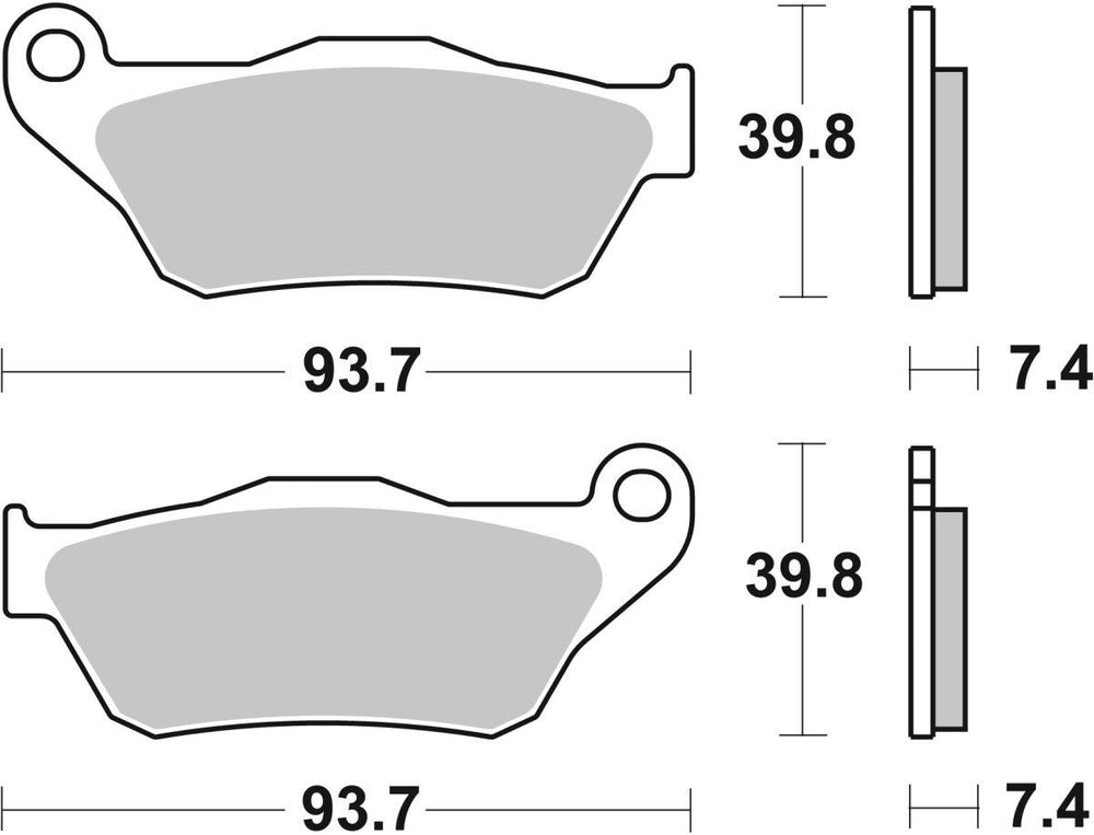 SBS Carbon Tech Organic Front Brake Pads For MBK SkyCruiser 125 2006-2013