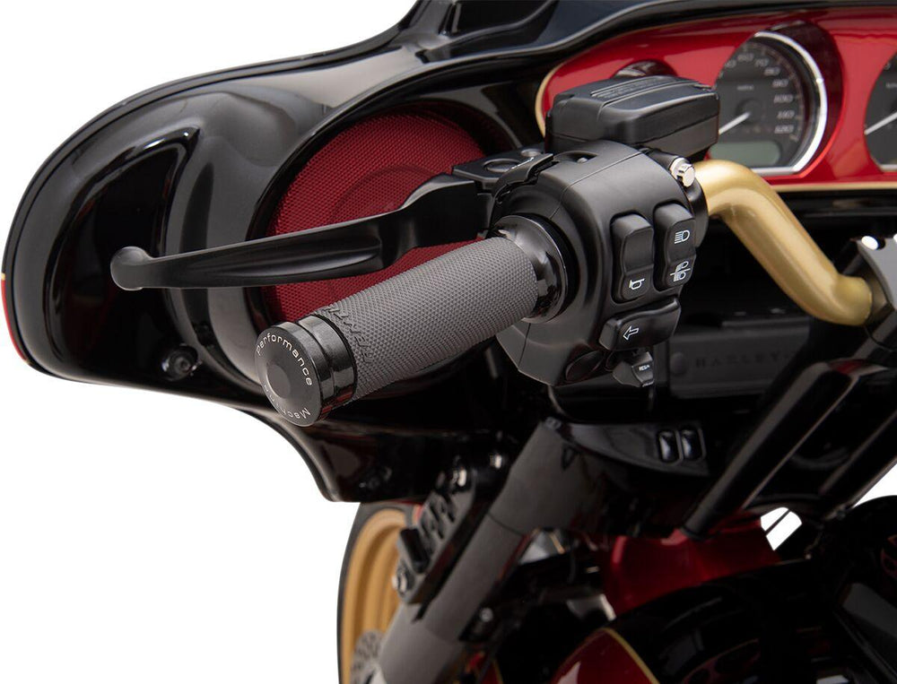 Performance Machine Contour Renthal Wrapped Grips For Harley Davidson FLDE 1750 2018-2020 - Black