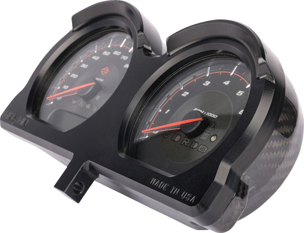 Thrashin Supply Co Gauge Relocation Kit For Harley Davidson FLTRK 1868 2020-2024 Front - Black