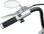 Drag Specialties Custom Rubber Grips For Harley Davidson FLD 1690 2012-2013 - Black Chrome