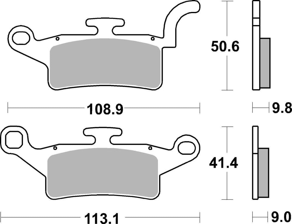 SBS HF Street Ceramic Organic Front Brake Pads For Yamaha HW 125 2012-2017