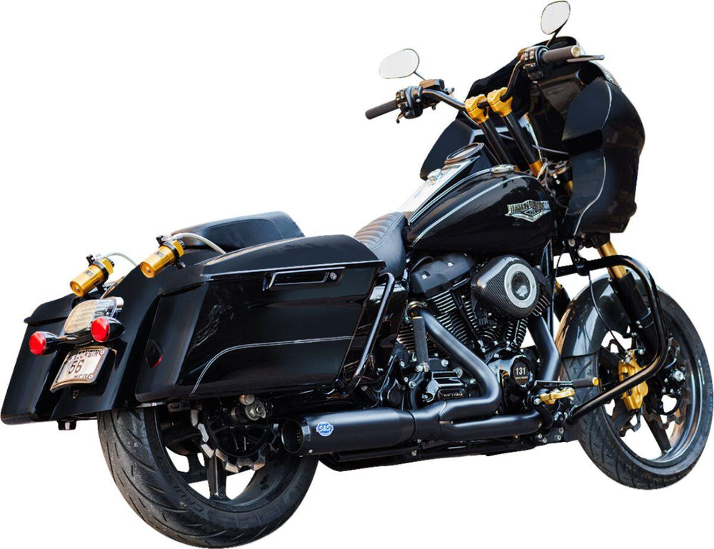S&S Cycle 2 Into 1 Qualifier Exhaust System For Harley Davidson FLH 1868 2021 - Guardian Black