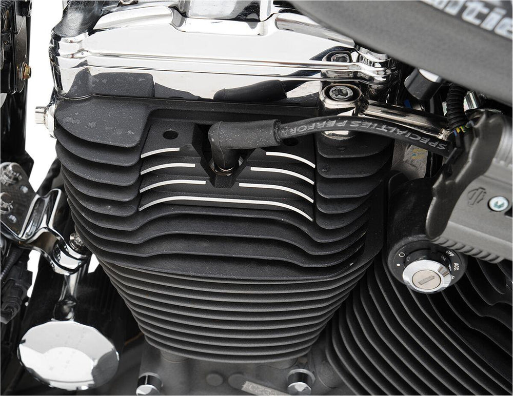 Drag Specialties Spark Plug Head Bolt Cover For Harley Davidson XL 1200 C 2004-2020 - Black