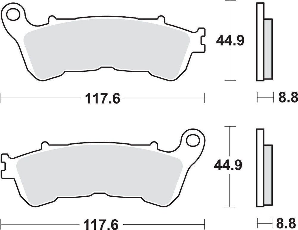 SBS Carbon Tech Organic Front Brake Pads For Honda FES 125 2007-2011