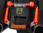 Ciro Filler Panel Lights For Harley Davidson FLHRXS 1750 ABS 2017-2018 Rear Red Chrome