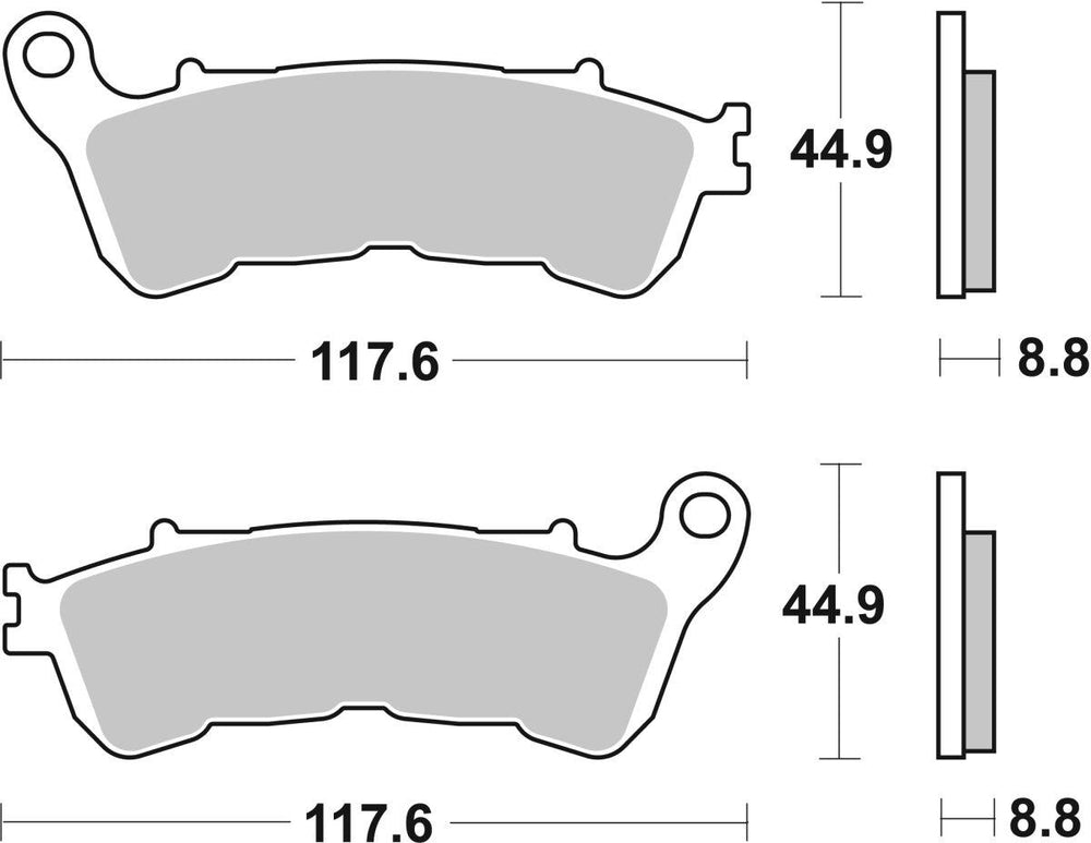 SBS HF Street Ceramic Organic Front Brake Pads For Honda FES 125 2007-2011