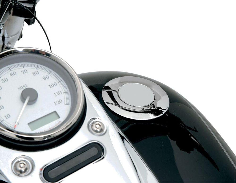 Drag Specialties 69.9 mm (2-3/4") Pop-Up Fuel Cap For Harley Davidson FLD 1690 2012-2013 - Chrome