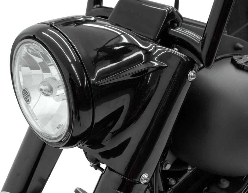 Drag Specialties Nacelle Headlight Kit For Harley Davidson FLST 1340 1987-1990 - Black