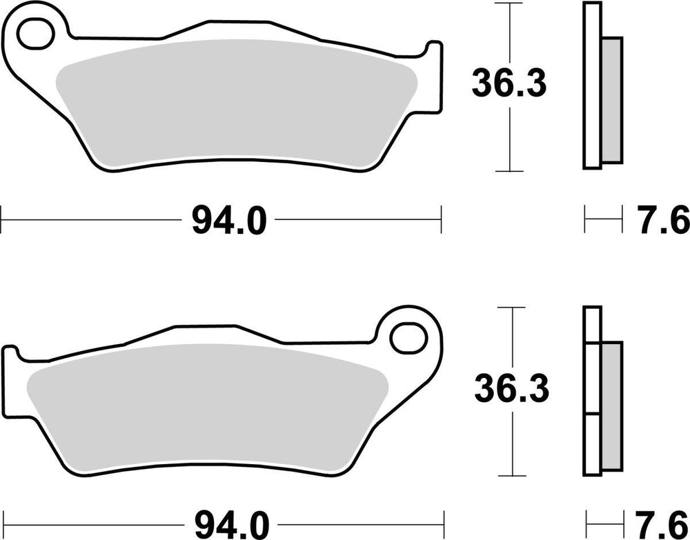 SBS HF Street Ceramic Organic Front Brake Pads For Sherco 4.5 450I 2005-2008