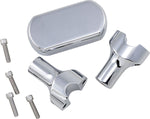LA Choppers Solid Handlebar Riser & Top Clamp Kit For Harley Davidson FLD 1690 ABS 2015-2016 76.2 mm (3") - Chrome