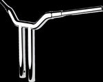 LA Choppers 1-1/2" Kage Fighter T-Bar For Harley Davidson FLFBS 1923 ABS 2025-2026 40.5 cm (16") - Chrome