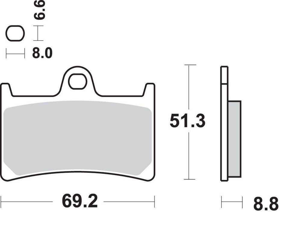 SBS HS Street Excel Sintered Front Brake Pads For Yamaha BT 1100 2002-2006
